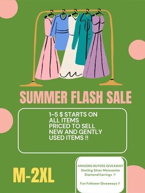 Summer Closet Clear Out Sunday May 17th 130pm Sizes M-2XL